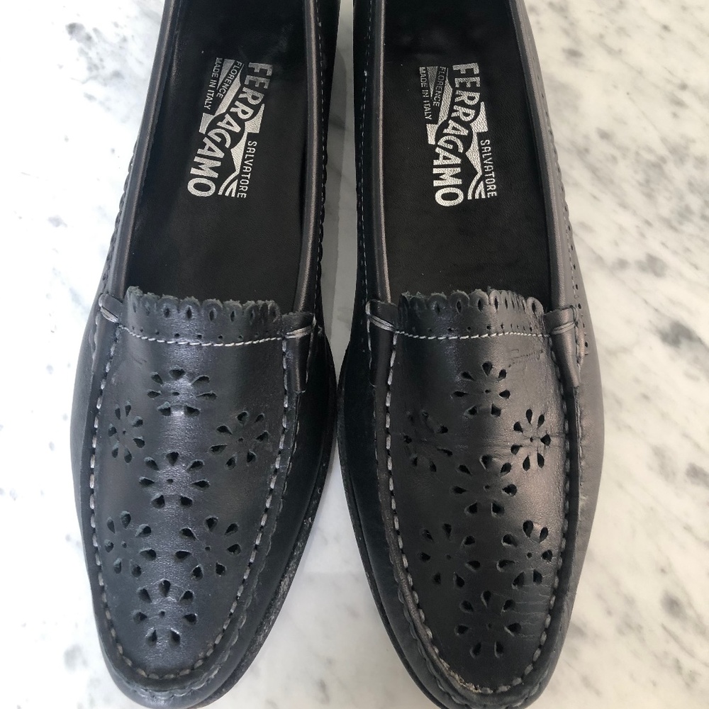 Black Salvatore Ferragamo Loafer 8.5 2A - Picture 1 of 2